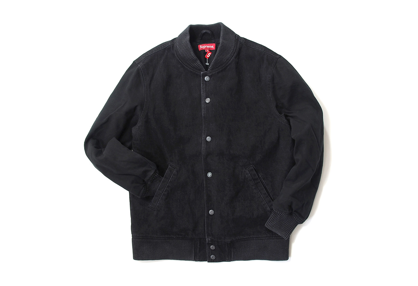 ジャケット/アウターsupreme Denim Varsity Jacket﻿ Black 正規品
